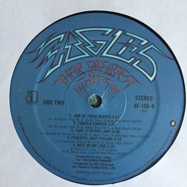 Eagles : Their Greatest Hits 1971-1975 (LP, Album, Comp, RE, Emb)