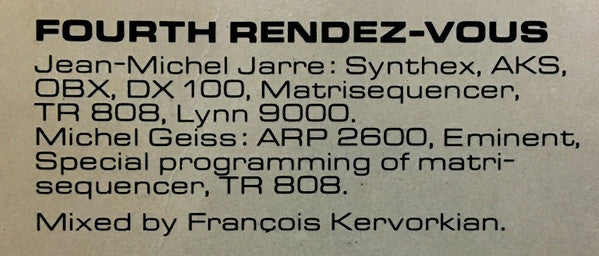Jean-Michel Jarre : Rendez-Vous (LP, Album)