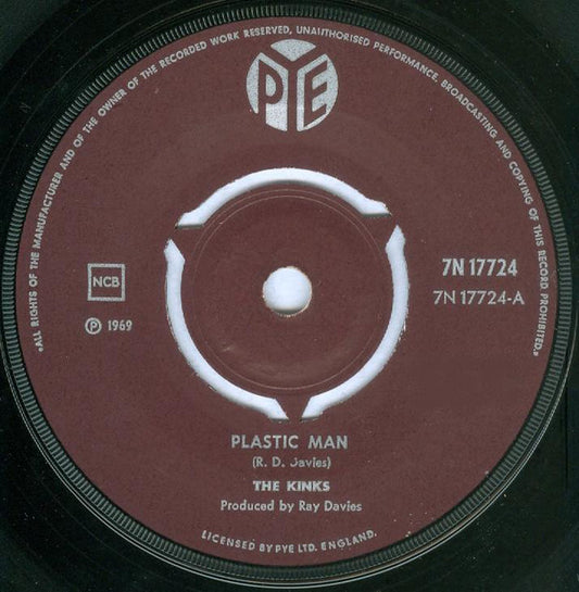 The Kinks : Plastic Man / King Kong (7", Single)