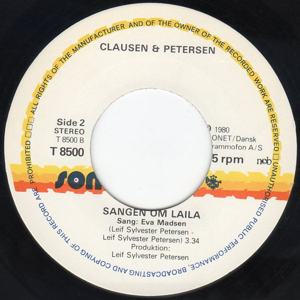 Clausen & Petersen : Charles / Sangen Om Laila (7")