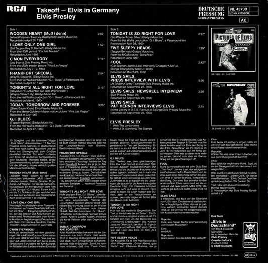 Elvis Presley - Elvis In Germany (LP) (Very Good Plus (VG+)) - Skanderborg Vinyl