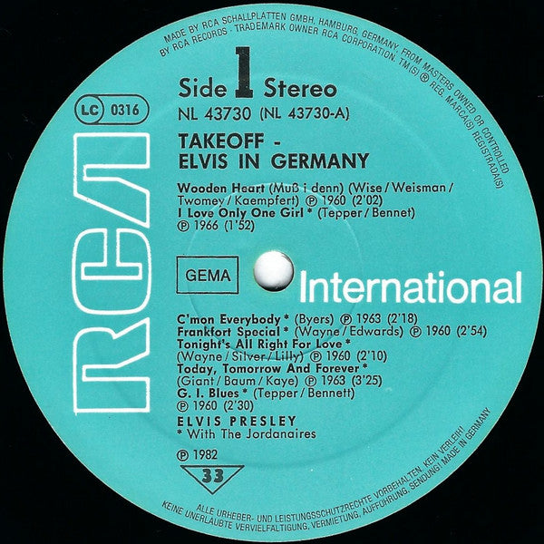 Elvis Presley : Elvis In Germany (LP, Comp)