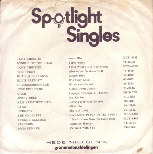 Klaus & Servants : Soley, Soley (7", Single)