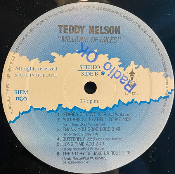 Teddy Nelson : Millions Of Miles (LP, Album)