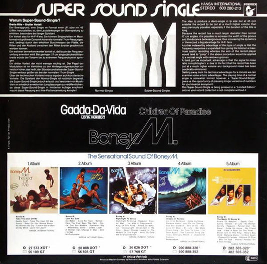 Boney M. - Gadda-Da-Vida (Long Version) (12") (Very Good Plus (VG+)) - Skanderborg Vinyl