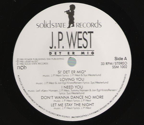 J.P. West : Det Er Mig (LP)