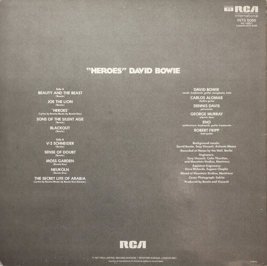 David Bowie - "Heroes" (LP) (Very Good Plus (VG+)) - Skanderborg Vinyl