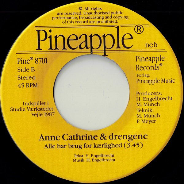 Anne Cathrine & Drengene : En Lille Melodi (7", Single)