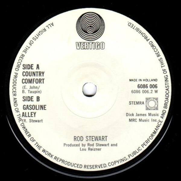 Rod Stewart : Country Comfort (7", Single)