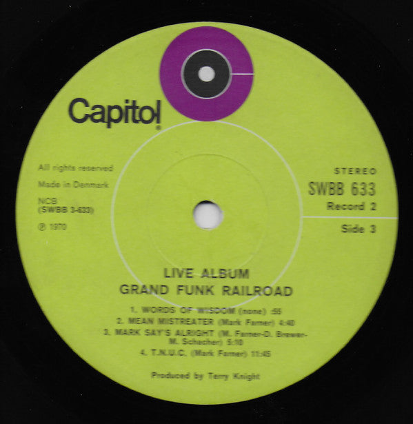 Grand Funk* : Live Album (2xLP, Album)