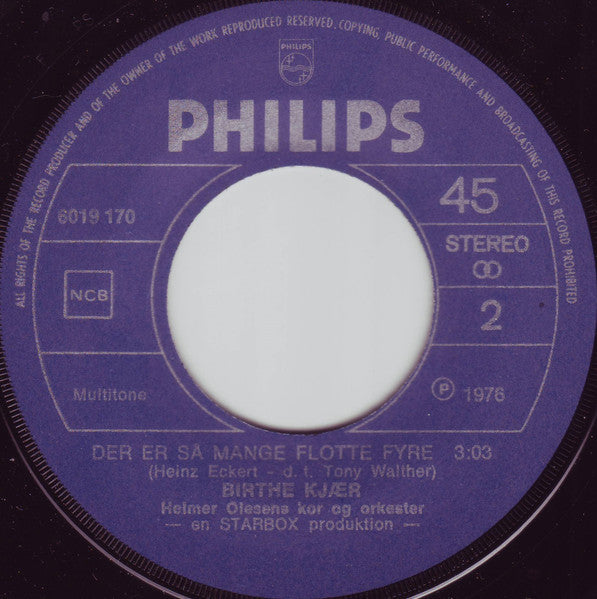 Birthe Kjær - En Enkelt Gang (7") (Very Good Plus (VG+)) - Skanderborg Vinyl