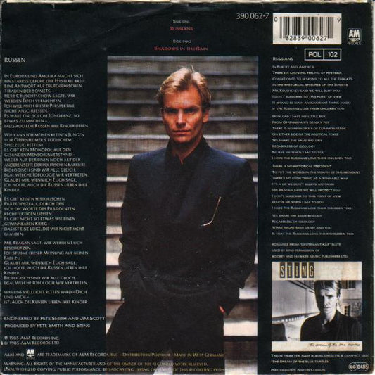 Sting : Russians (7", Single)