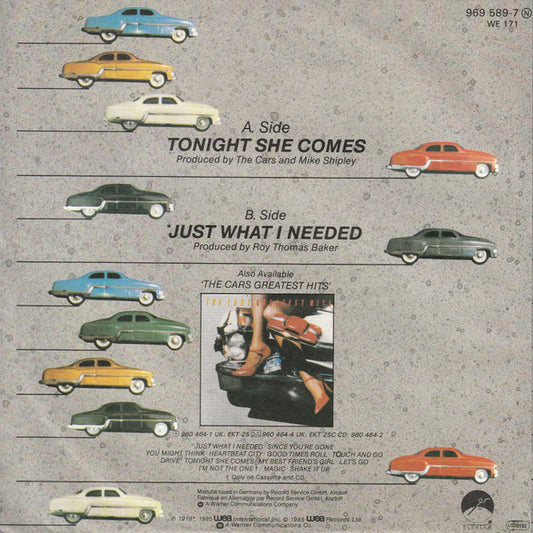 The Cars - Tonight She Comes (7") (Very Good Plus (VG+)) - Skanderborg Vinyl