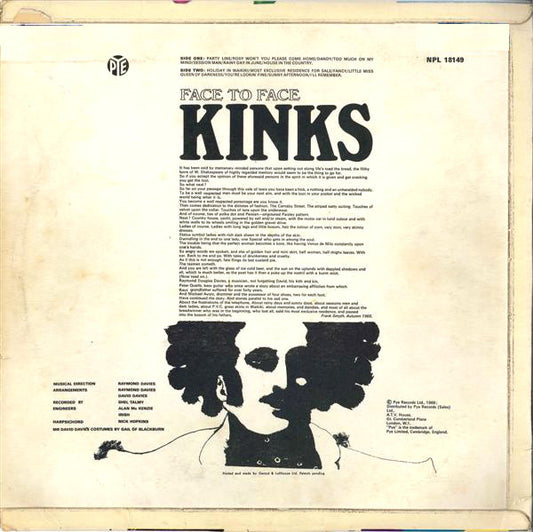 The Kinks : Face To Face (LP, Album)