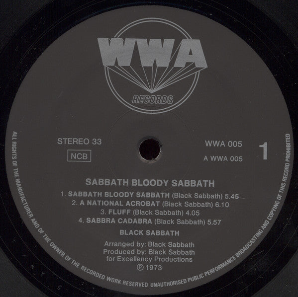 Black Sabbath : Sabbath Bloody Sabbath (LP, Album, Gat)