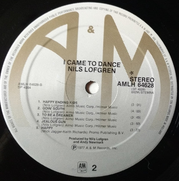 Nils Lofgren : I Came To Dance (LP, Album)