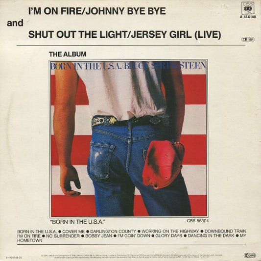 Bruce Springsteen : I'm On Fire (12", Maxi, Red)