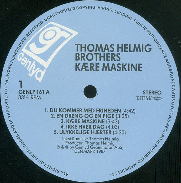 Thomas Helmig Brothers : Kære Maskine (LP, Album)