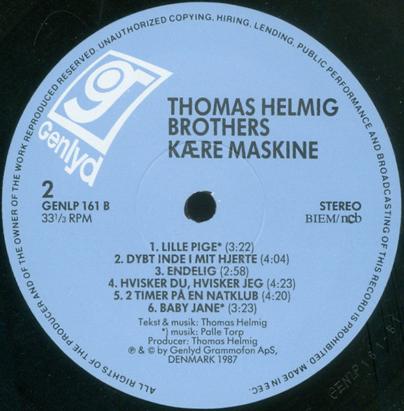 Thomas Helmig Brothers : Kære Maskine (LP, Album)
