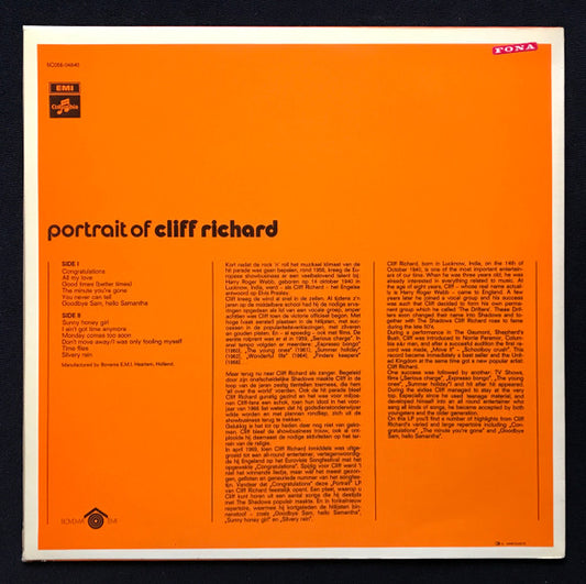 Cliff Richard - Portrait Of Cliff Richard (LP) (Very Good Plus (VG+)) - Skanderborg Vinyl