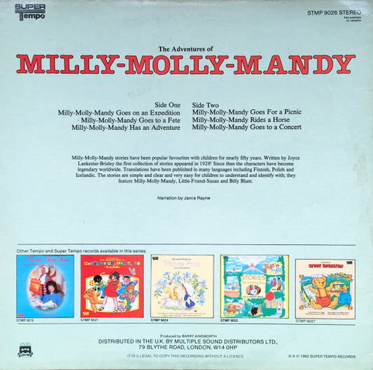 Janie Rayne : The Adventures Of Milly-Molly-Mandy (LP)