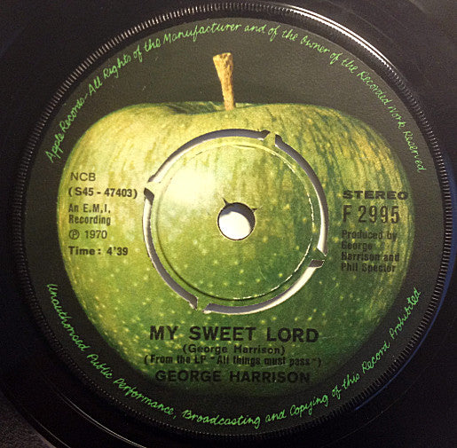 George Harrison : My Sweet Lord / Isn't It A Pity (7", Single)