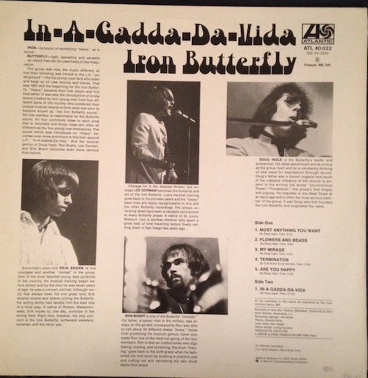 Iron Butterfly : In-A-Gadda-Da-Vida (LP, Album, RP)