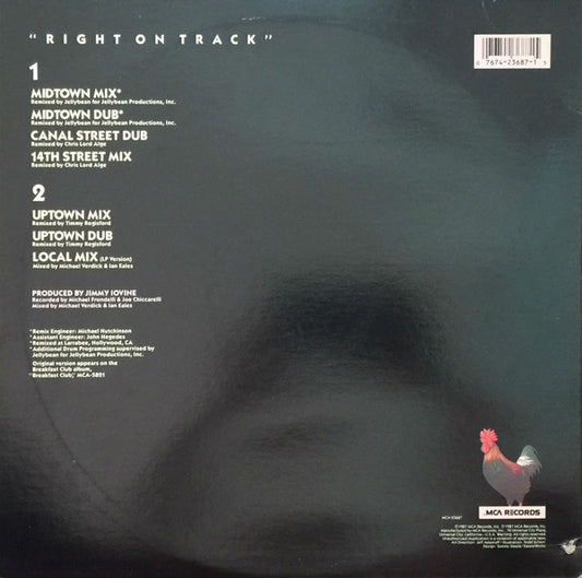 Breakfast Club : Right On Track (12", Single, Pic)