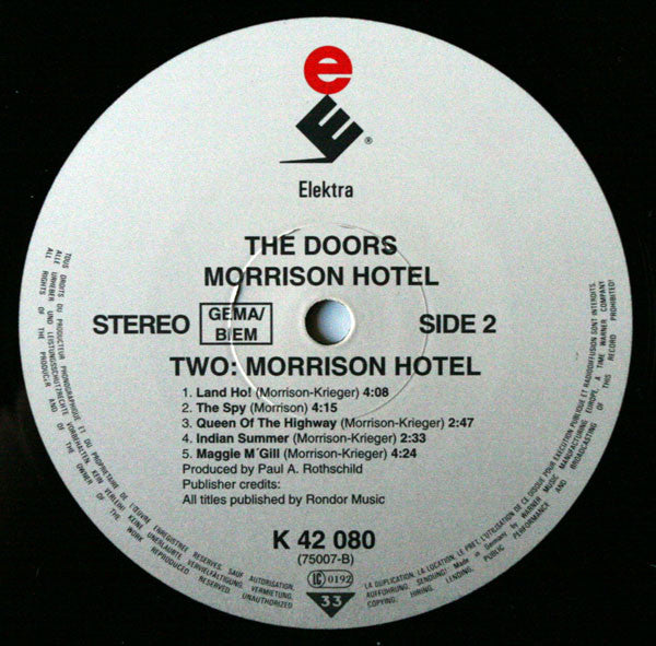 The Doors : Morrison Hotel (LP, Album, RE)