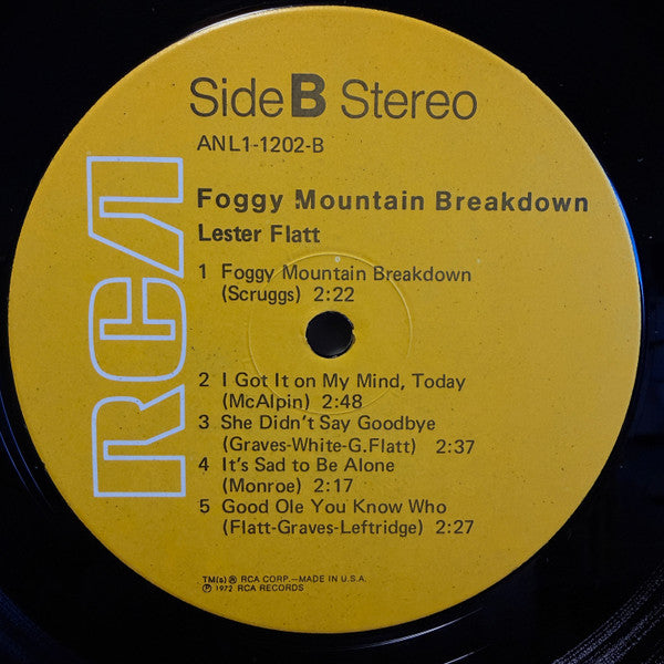 Lester Flatt : Foggy Mountain Breakdown (LP, Album, RE)