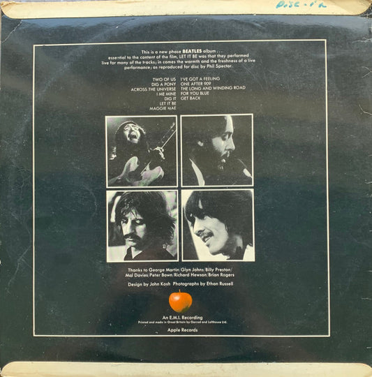 The Beatles - Let It Be (LP) (Very Good (VG)) - Skanderborg Vinyl