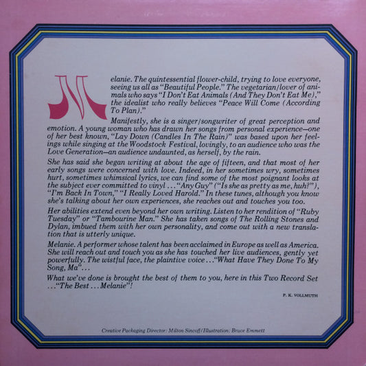 Melanie (2) : The Best...Melanie (2xLP, Comp, RE)