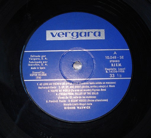 Dionne Warwick : Valley Of The Dolls (LP, Album)