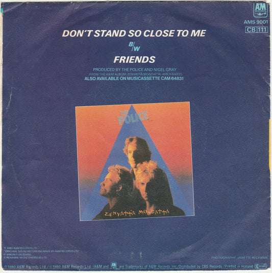 The Police : Don't Stand So Close To Me (7", Single, Sil)