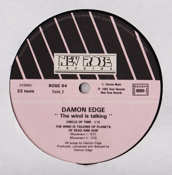 Damon Edge : The Wind Is Talking (LP, Album)