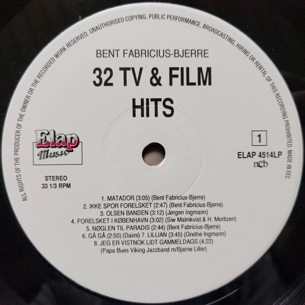 Bent Fabricius-Bjerre : 32 Tv & Film Hits (2xLP, Comp)