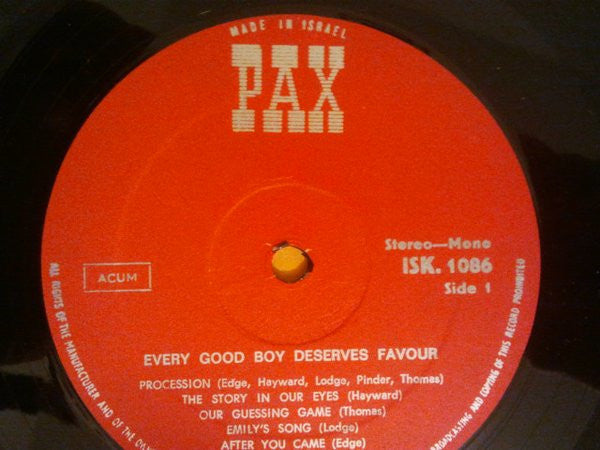 The Moody Blues : Every Good Boy Deserves Favour (LP, Album)