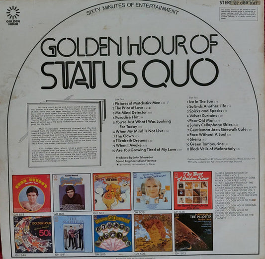 Status Quo : Golden Hour Of Status Quo (LP, Comp)
