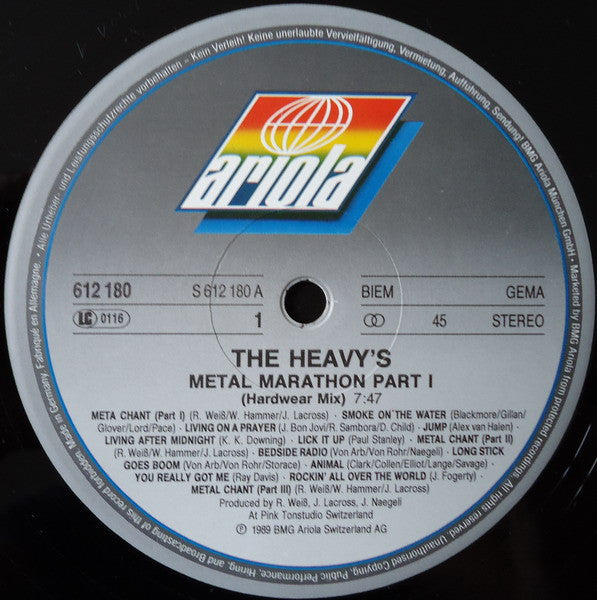 The Heavys : Metal Marathon (12", Maxi, Mixed)