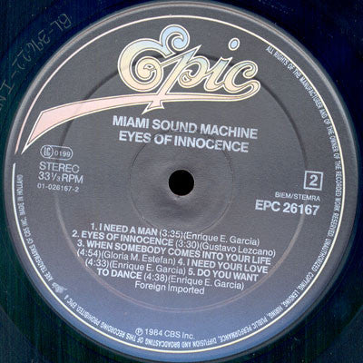 Miami Sound Machine : Eyes Of Innocence (LP, Album)