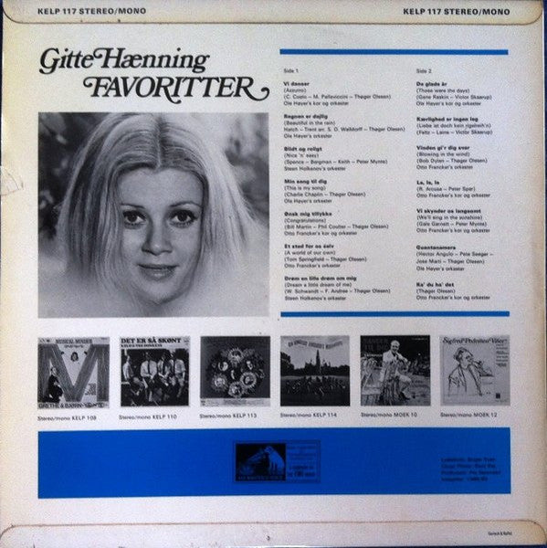 Gitte Hænning : Favoritter (LP, Comp)