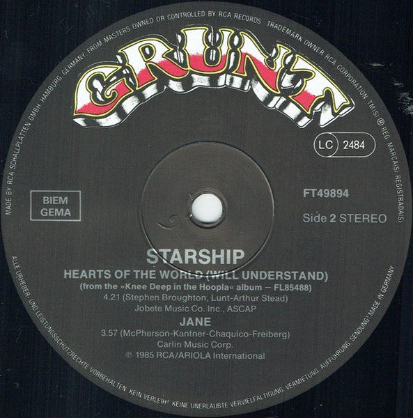 Starship (2) : Sara (12", Maxi)