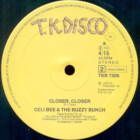 Celi Bee & The Buzzy Bunch - Superman / Closer, Closer (12") (Very Good Plus (VG+)) - Skanderborg Vinyl