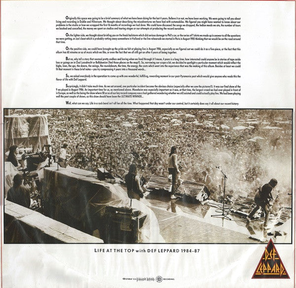 Def Leppard : Hysteria (LP, Album)