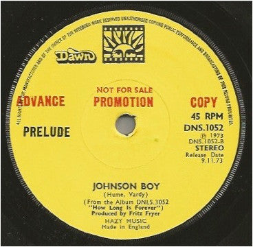 Prelude (3) : After The Goldrush (7", Promo, Sol)