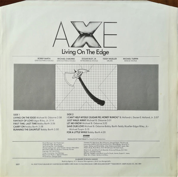 Axe : Living On The Edge (LP, Album)