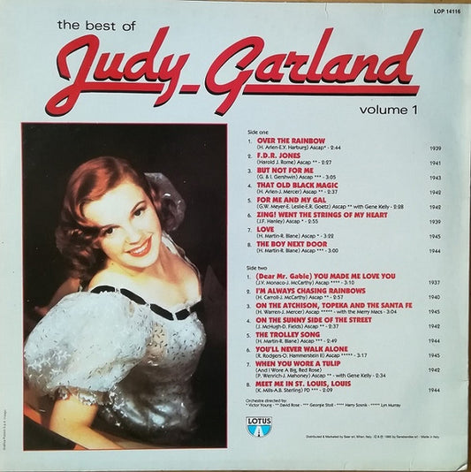 Judy Garland : The Best Of Judy Garland (Volume 1) (LP, Comp)