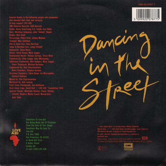 David Bowie And Mick Jagger - Dancing In The Street (7") (Very Good Plus (VG+)) - Skanderborg Vinyl