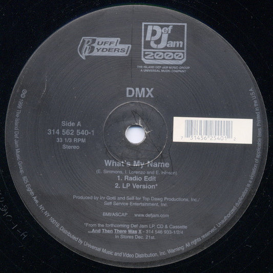 DMX - What's My Name (12") (Very Good Plus (VG+)) - Skanderborg Vinyl