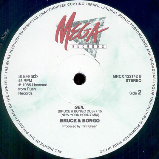Bruce & Bongo - Geil (12") (Very Good Plus (VG+)) - Skanderborg Vinyl